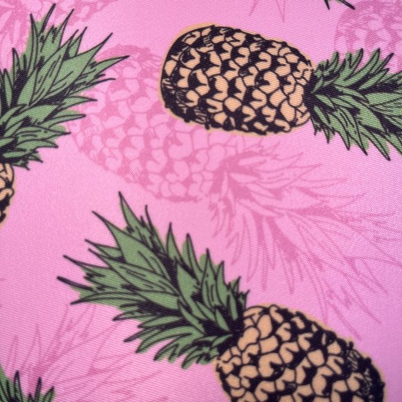 Pineapple Green and Pink Mini Tote/ Crossbody Bag / Island Theme- NWT - Picture 6 of 7